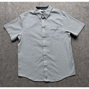 Cody James Shirt Mens Medium Blue Geometric Short Sleeve Button Down Casual